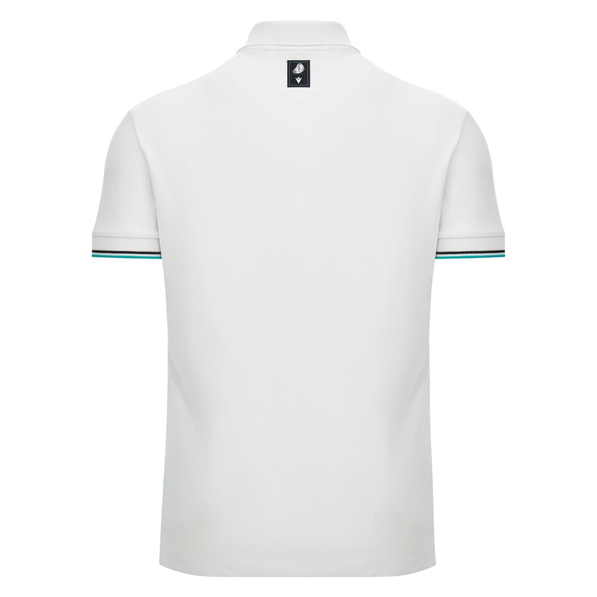 Rugby World Cup 2027 Mens Cotton Polo White/Turquoise - Front View