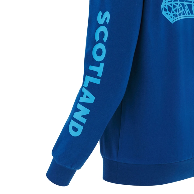 Scotland Mens Cotton Hoodie 25/26 Navy - Full Length Scotland Sleeve Print
