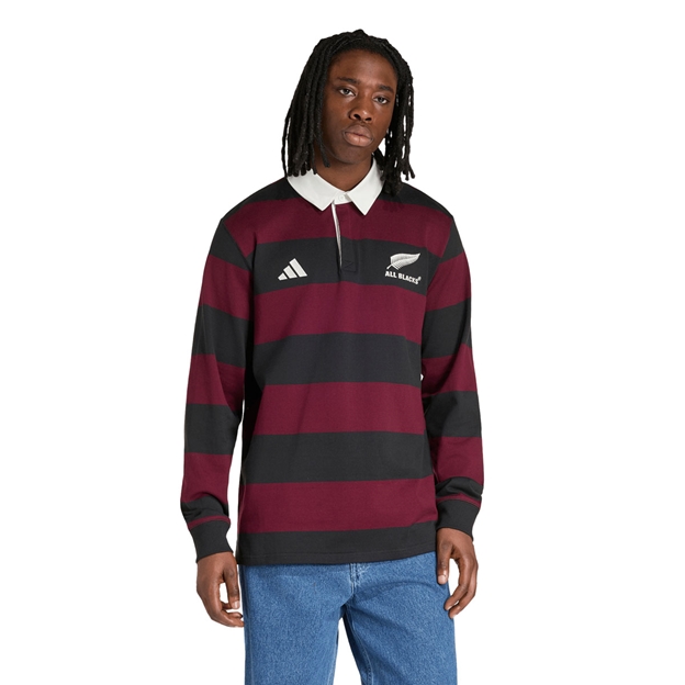 All Blacks Mens Heritage Polo 26/27 Maroon - Model Front View