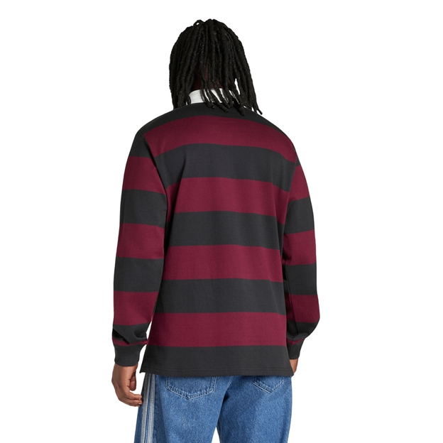 All Blacks Mens Heritage Polo 26/27 Maroon - Model Back View
