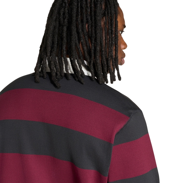All Blacks Mens Heritage Polo 26/27 Maroon - Model Back Close-up View
