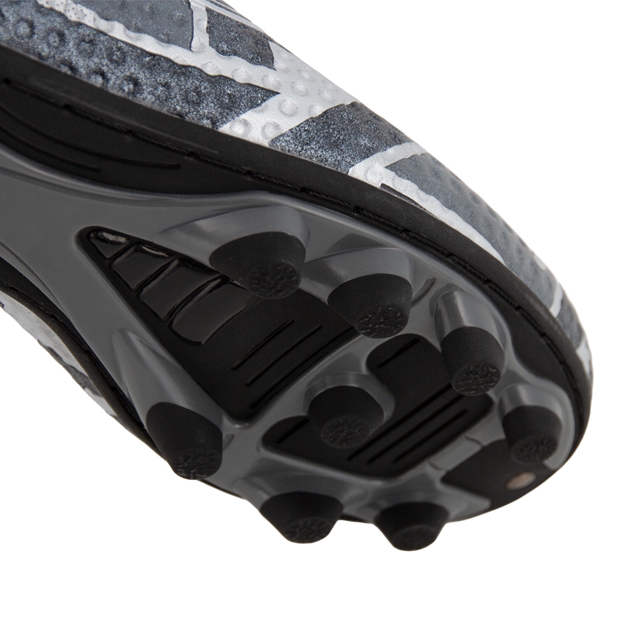 Optimum Kids Aztec Laceless Moulded Stud Rugby Boot Ice Grey - Forefoot Close-up