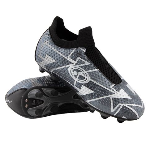 Optimum Kids Aztec Laceless Moulded Stud Rugby Boot Ice Grey - Front View