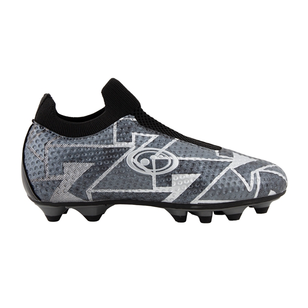 Optimum Kids Aztec Laceless Moulded Stud Rugby Boot Ice Grey - Outstep View