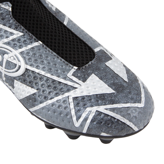 Optimum Kids Aztec Laceless Moulded Stud Rugby Boot Ice Grey - Toe Close-up
