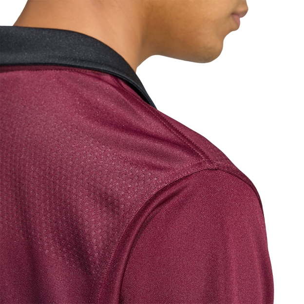 All Blacks Mens Training Rugby Shirt 26/27 Maroon - Model Back Close-up View