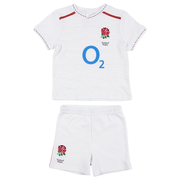 England Baby Home Kit Shorts & T-Shirt 26/27 White - Front View