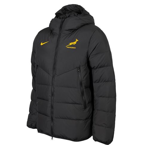South Africa Springboks Mens Padded Jacket 26:27 Black - Side View Main