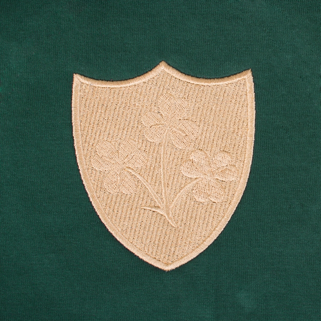 Ireland 150 Years Heavyweight Rugby Shirt Bottle Green - Crest