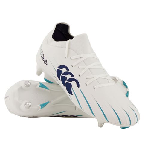 Canterbury Adults Speed Falcon 2.0 Pro Soft Ground Rugby Boots White - Front View