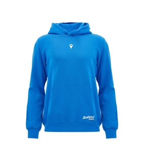 Scotland Kids Leisure Cotton Hoodie 26/27 Blue White and Green - Front View