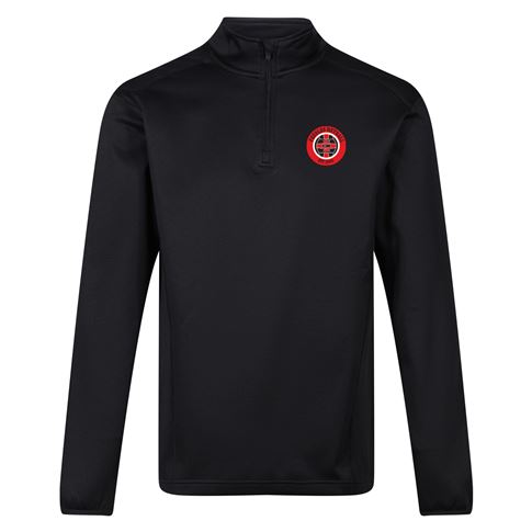 Peebles Netball Adults Functional Midlayer Black - Front View