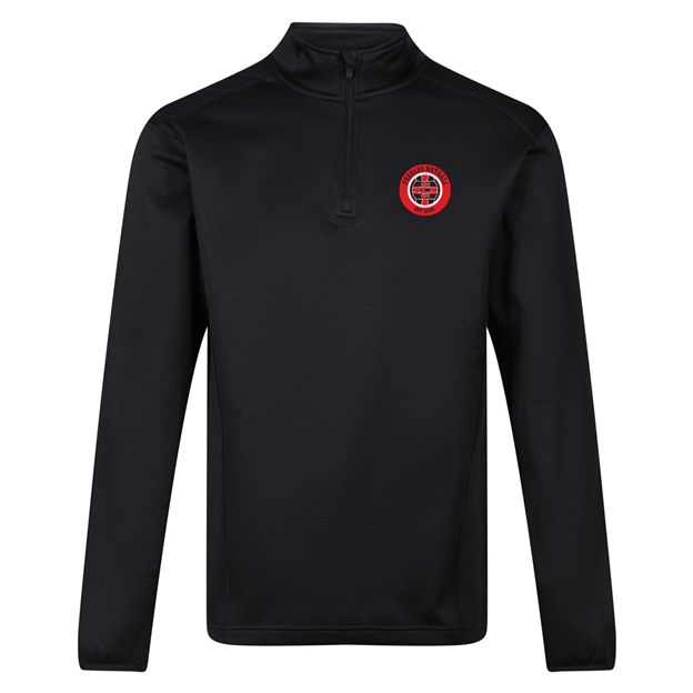Peebles Netball Adults Functional Midlayer Black - Front View