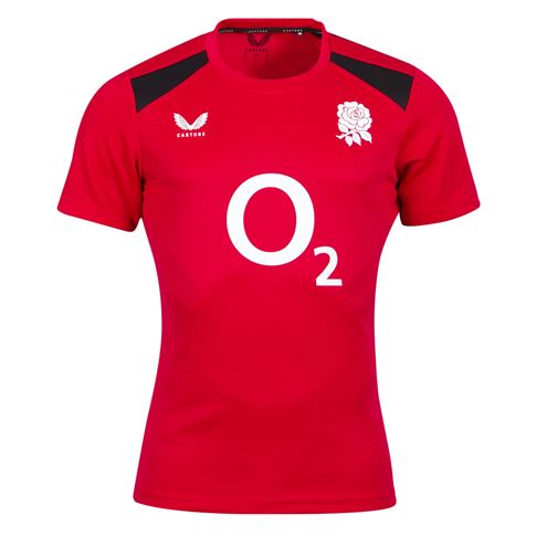England Mens Contact Shirt 26/27 Persian Red - Front View