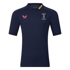 Harlequins Mens Off Pitch Polo 26/27 Navy - Front View