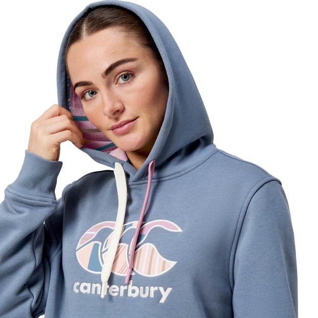 Canterbury Womens Uglies Hoodie Blue Mirage - Model Hood