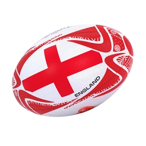Rugby World Cup 2027 Gilbert England Flag Rugby Ball - Front View