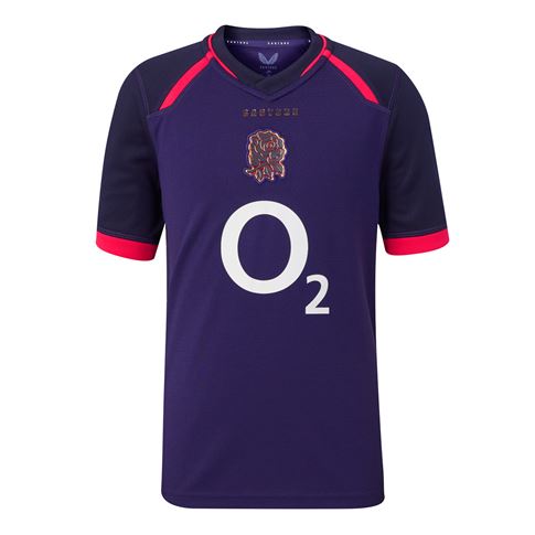 England Kids Away Rugby Shirt 26/27 Maritime Blue - Front View