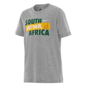 South Africa Springboks Youths Just do It T-Shirt 26/27 Dark Grey Heather - Front View