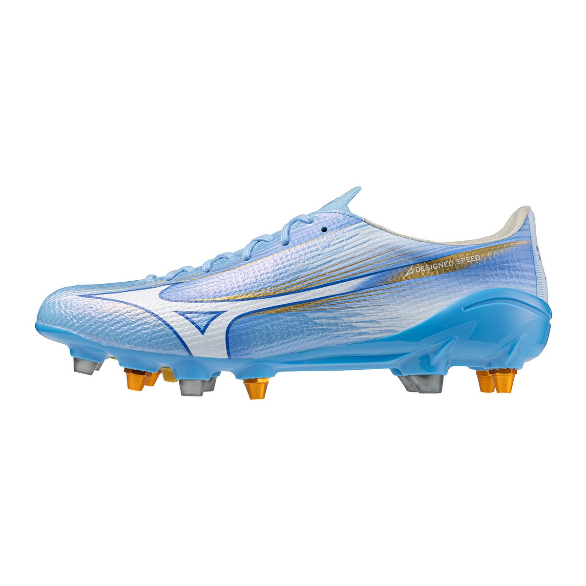Mizuno Adults Alpha III Elite Mix Rugby Boots - Blue | rugbystore