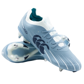 Canterbury Adults Speed Falcon 2.0 Elite Soft Ground Rugby Boots Mountain Spring Blue - Front View