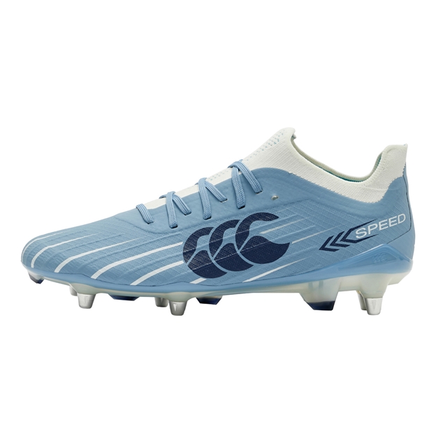 Canterbury Adults Speed Falcon 2.0 Elite Soft Ground Rugby Boots Mountain Spring Grey - Outstep View