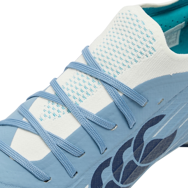 Canterbury Adults Speed Falcon 2.0 Elite Soft Ground Rugby Boots Mountain Spring Grey - Lacing Close-up