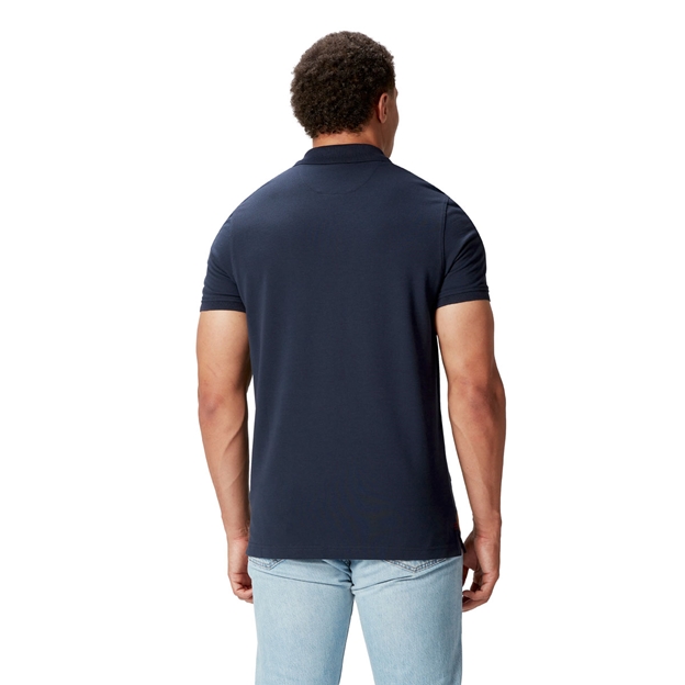 British and Irish Lions Mens Pique Polo Navy - Model Back