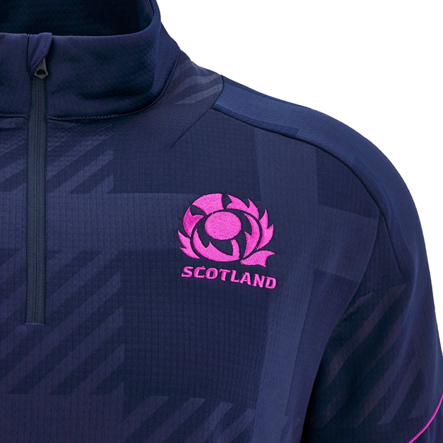 Scotland Junior Travel Quarter Zip Fleece 25/26 - Navy