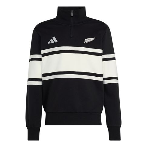 All Blacks Mens Leisurewear Quarter Zip Fleece 26/27 All Black - Front View