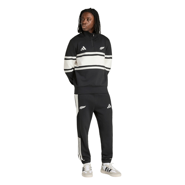 All Blacks Mens Leisurewear Quarter Zip Fleece 26/27 All Black - Model Standing View