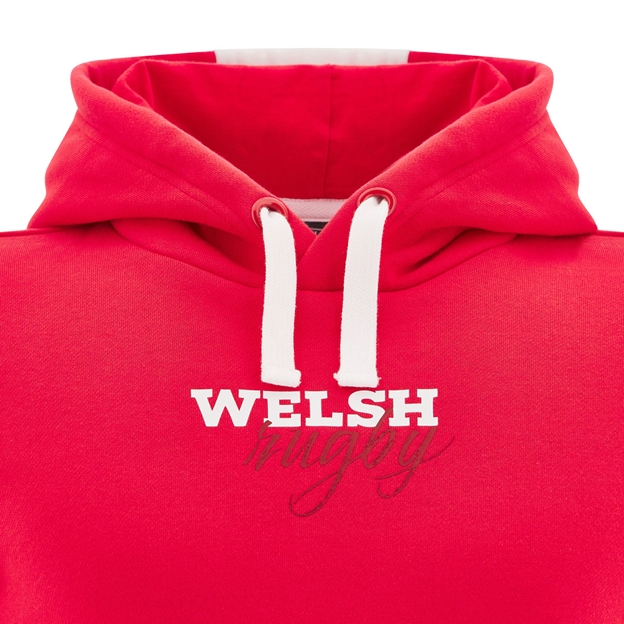 Wales Mens Fanline Hoodie 25/26 Red - Welsh Rugby