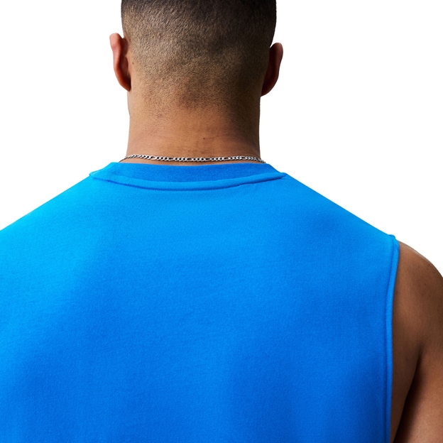 Canterbury Mens Tempo+ Training Vest Daphne Blue - Model Back Close-up View
