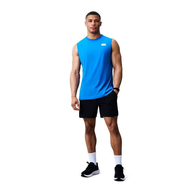 Canterbury Mens Tempo+ Training Vest Daphne Blue - Model Full View