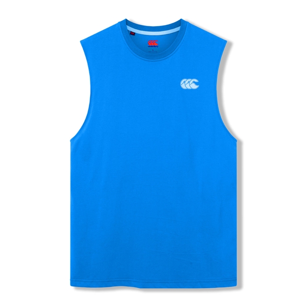 Canterbury Mens Tempo+ Training Vest Daphne Blue - Front View
