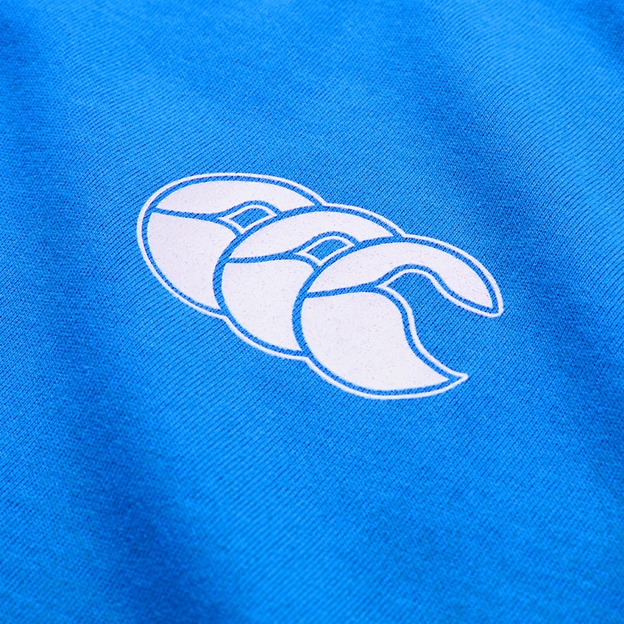 Canterbury Mens Tempo+ Training Vest Daphne Blue - CCC Logo Close-up