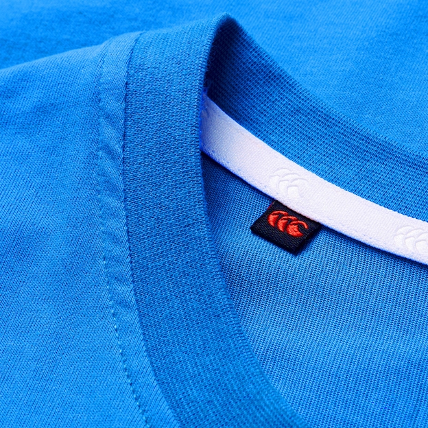 Canterbury Mens Tempo+ Training Vest Daphne Blue - Neck Detail