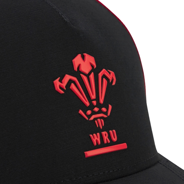 Wales Adults Trucker Baseball Cap 25/26 Black - WRU Logo