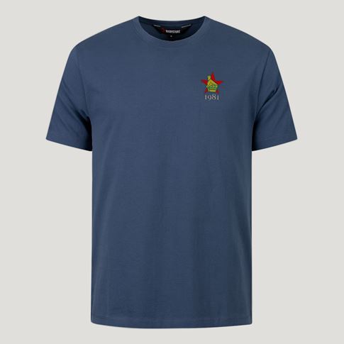 Zimbabwe 1981 T-Shirt Petrol Blue - Front View