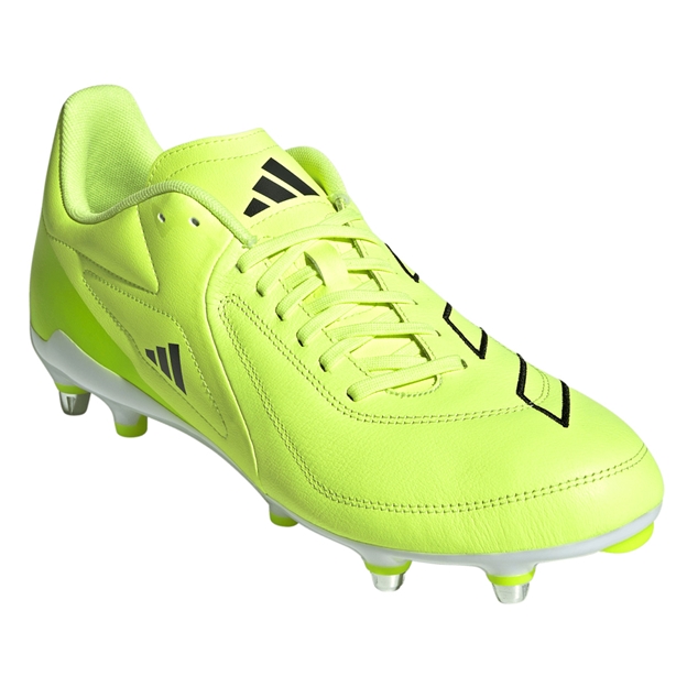 adidas Adults RS15 Elite Soft Ground Rugby Boots Yellow - Front
