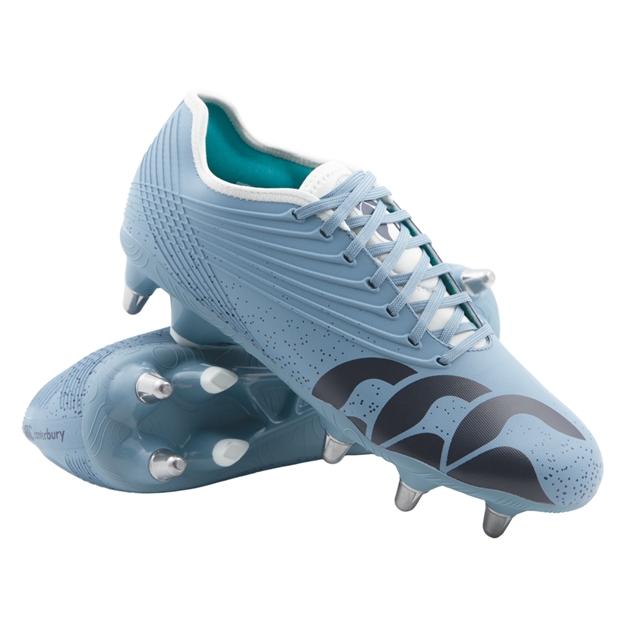 Canterbury Adults Stampede Groundbreak Pro Soft Ground Rugby Boots - Mountain Spring Blue