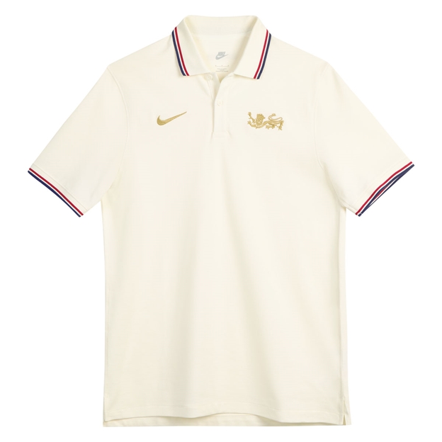 British and Irish Lions Mens Heraldic Lion Polo 26/27 Sail - Flatlay Front