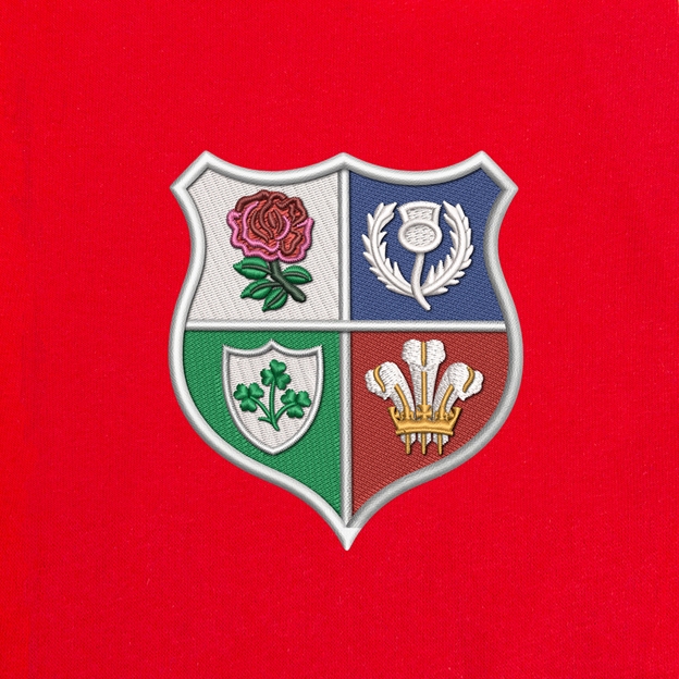 Lions1888 Mens Classic Printed T-Shirt Red - Crest