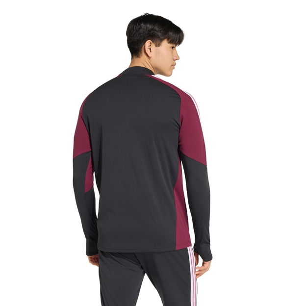 All Blacks Mens Training Quarter Zip Top 26/27 All Black - Model Back View