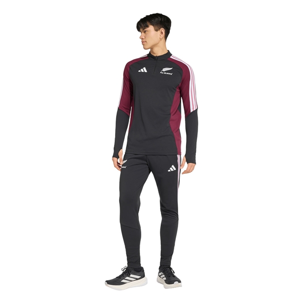 All Blacks Mens Training Quarter Zip Top 26/27 All Black - Model Standing View