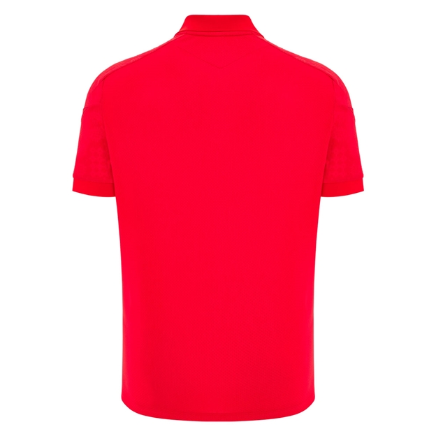 Wales Mens Travel Polo Shirt 25/26 Red - Back