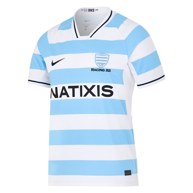 Racing 92 Mens Home Rugby Shirt 25/26 White - Front