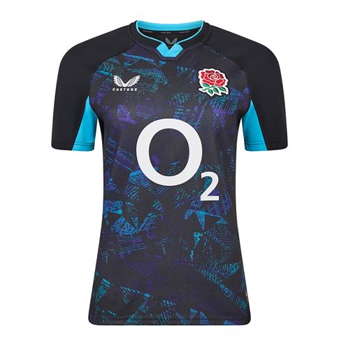 England Womens Away Rugby Shirt 25/26 Black - Front