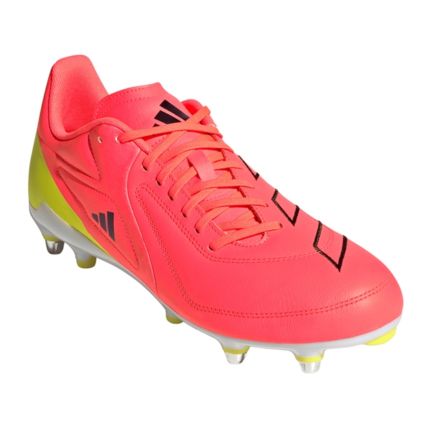 Adidas Adults RS-15 Elite Soft Ground Rugby Boots Solar Turbo - Front View