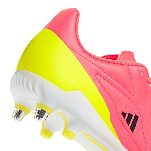 Adidas Adults RS-15 Elite Soft Ground Rugby Boots Solar Turbo - Heel View